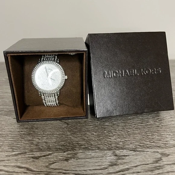 Michael Kors Crystal Stainless Steel Ladies Watch - Picture 2 of 7